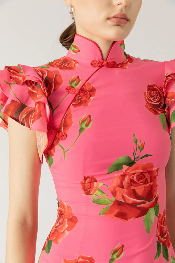Silvique | Stylish Sleeveless Maxi Floral Dress