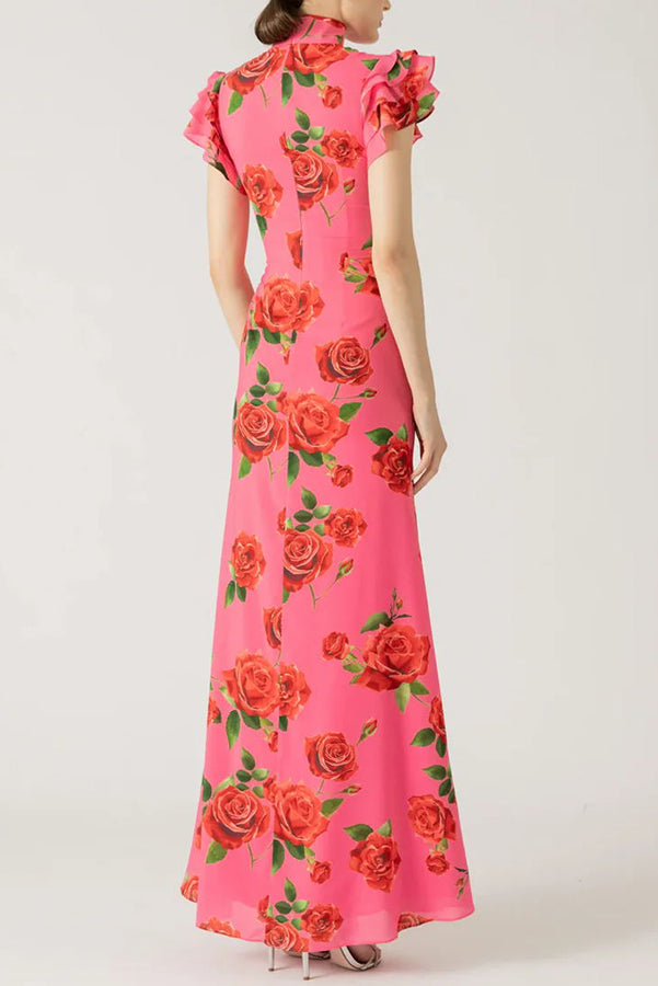 Silvique | Stylish Sleeveless Maxi Floral Dress