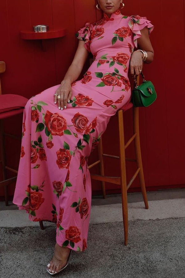 Silvique | Stylish Sleeveless Maxi Floral Dress