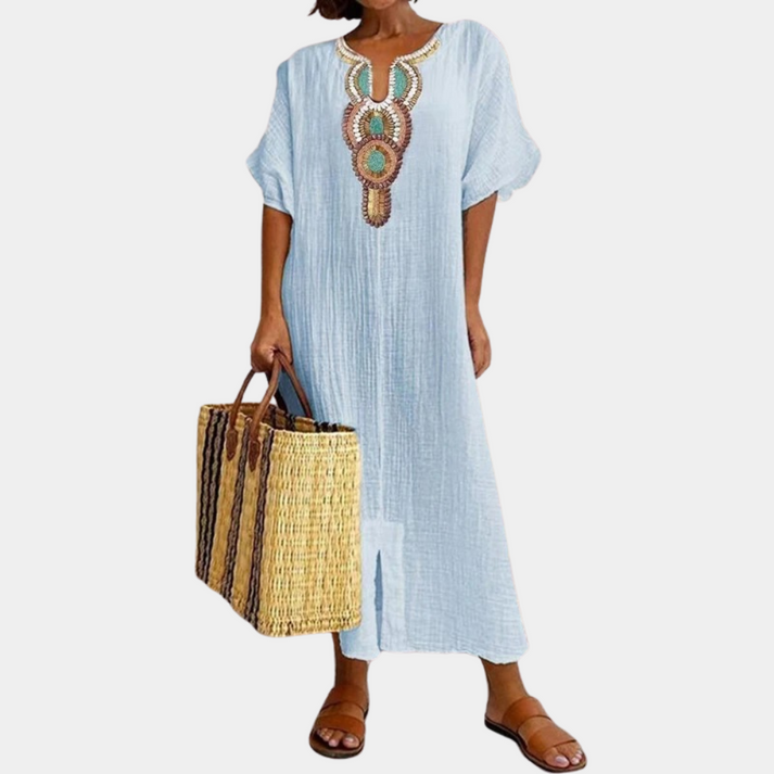 Silvique | Boho Embroidered Dress
