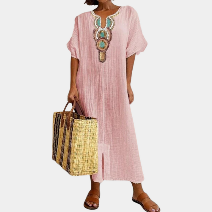 Silvique | Boho Embroidered Dress