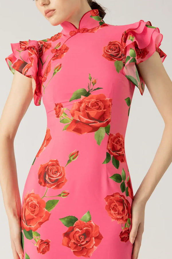 Silvique | Stylish Sleeveless Maxi Floral Dress
