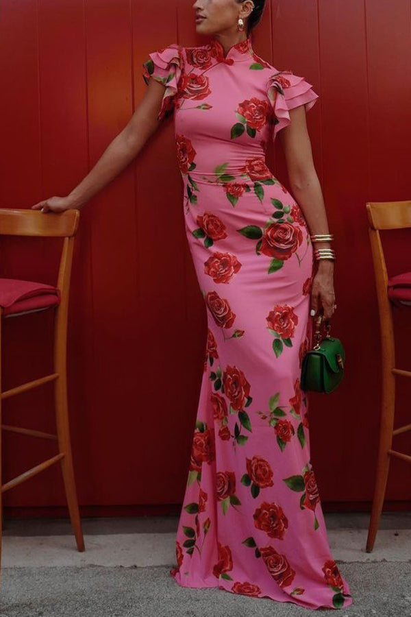 Silvique | Stylish Sleeveless Maxi Floral Dress