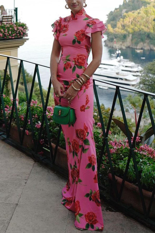 Silvique | Stylish Sleeveless Maxi Floral Dress