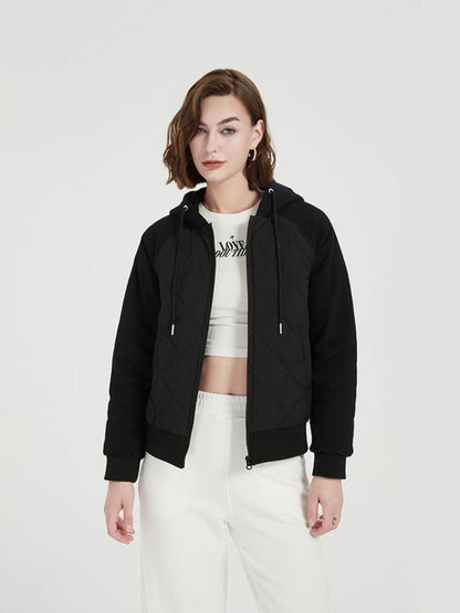 Quilted Down Jacket with Hood
