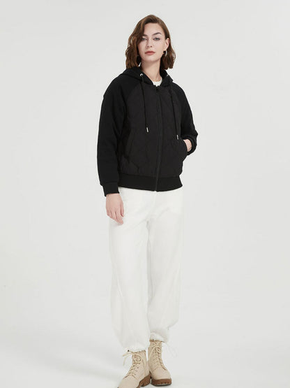 Quilted Down Jacket with Hood